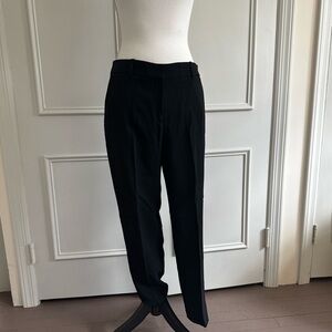 Sezane Black Tailored Straight-Leg Trousers